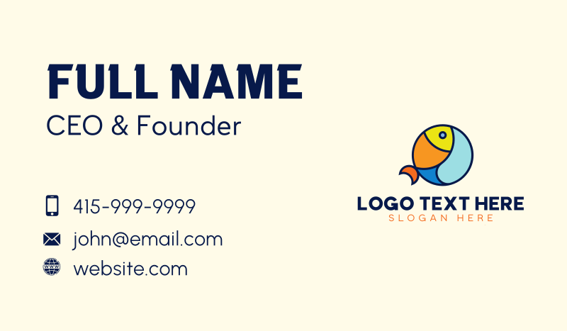 Colorful Fish Business Card