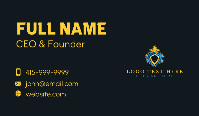 Luxury Crest Crown Business Card