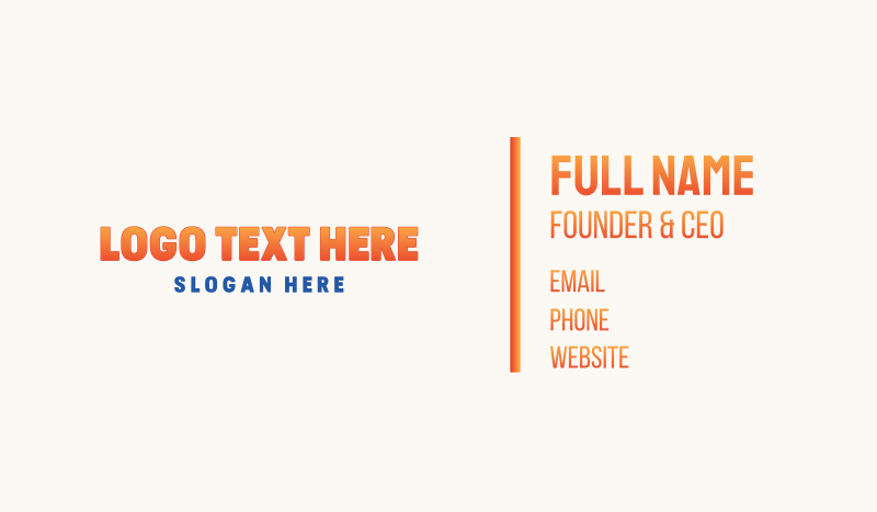 Unique Modern Brand Business Card