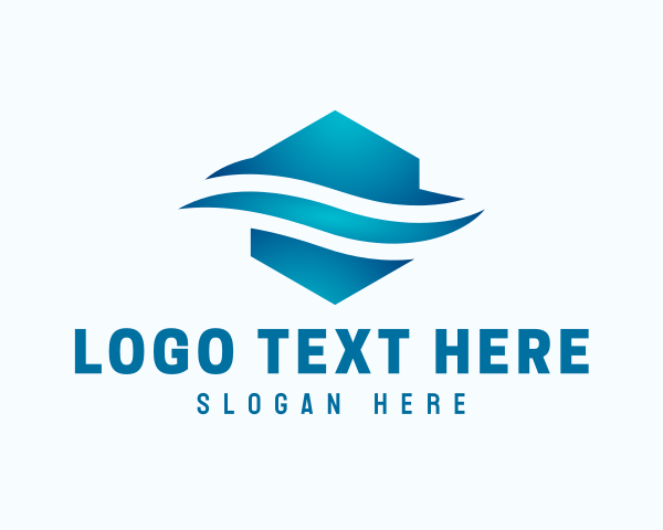 Hexagon Aqua Wave